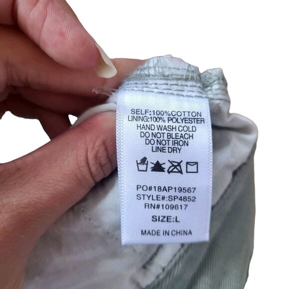 Shinestar light mint pants with pockets and zipper closure, size large - Picture 6 of 6